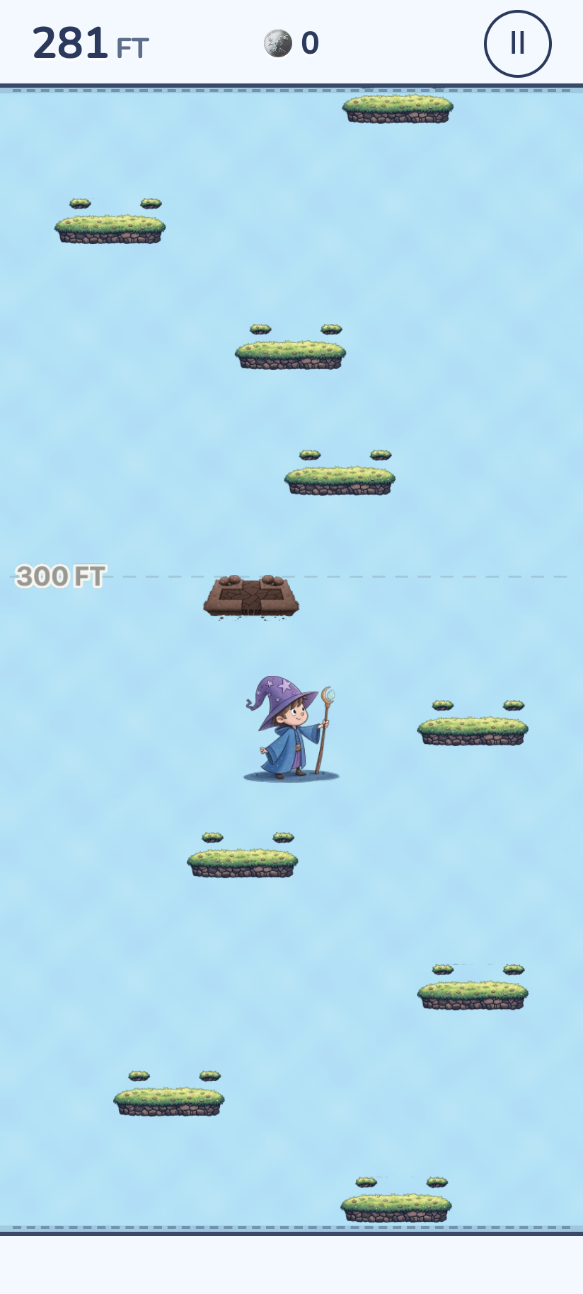 Hero mid-climb over the sky isles