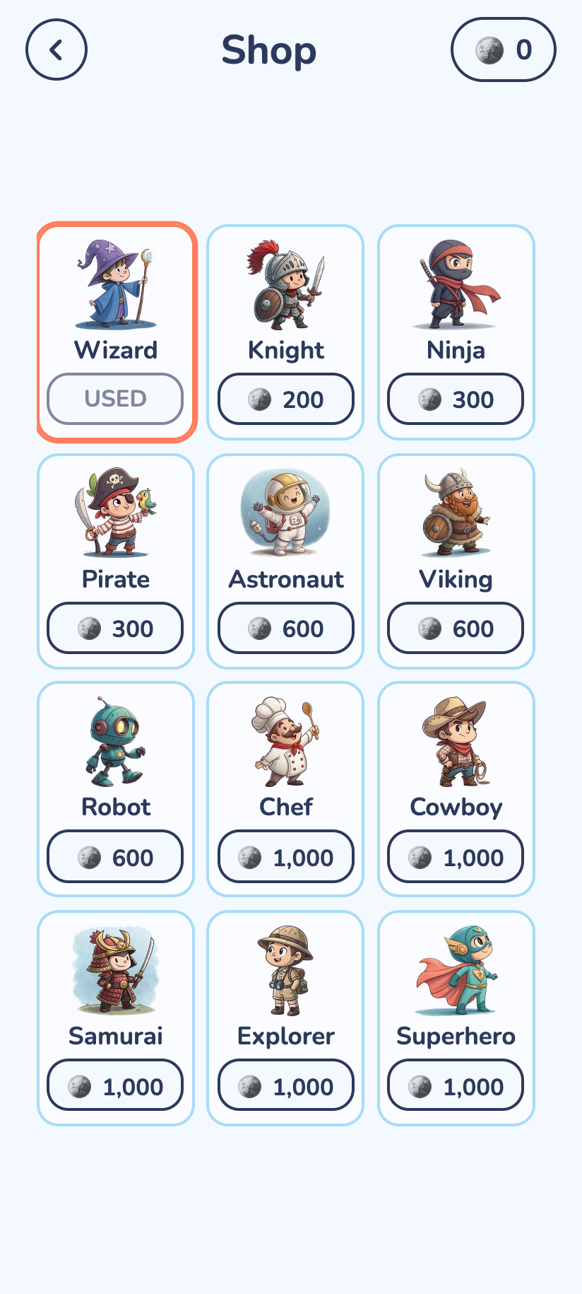 Hero roster shop